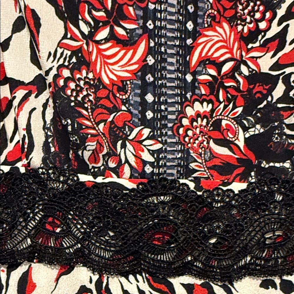 SALONI Red and Black Mid Sleeve Dress - Picture 6 of 6